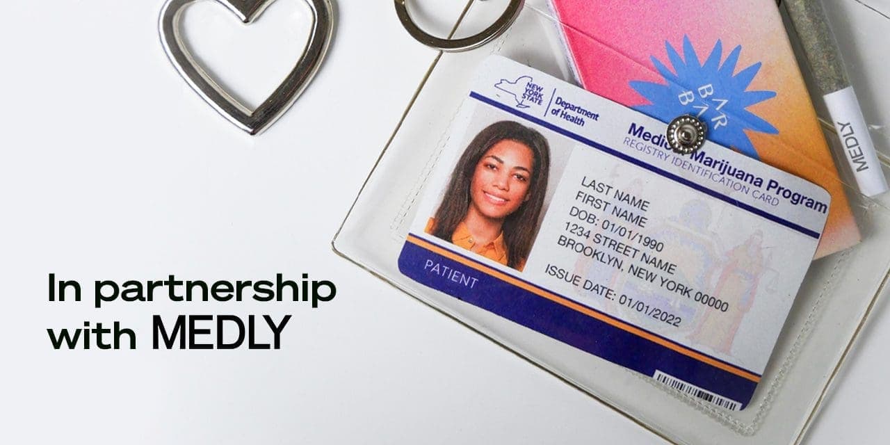 MMJ card inside a clear card holder